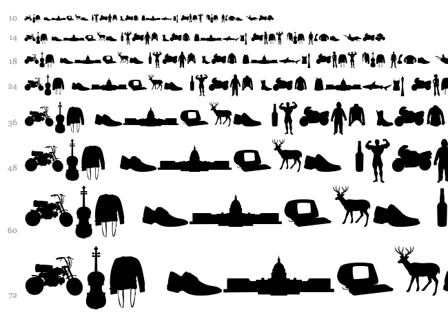 Mixed Silhouettes Free vol 2 font waterfall